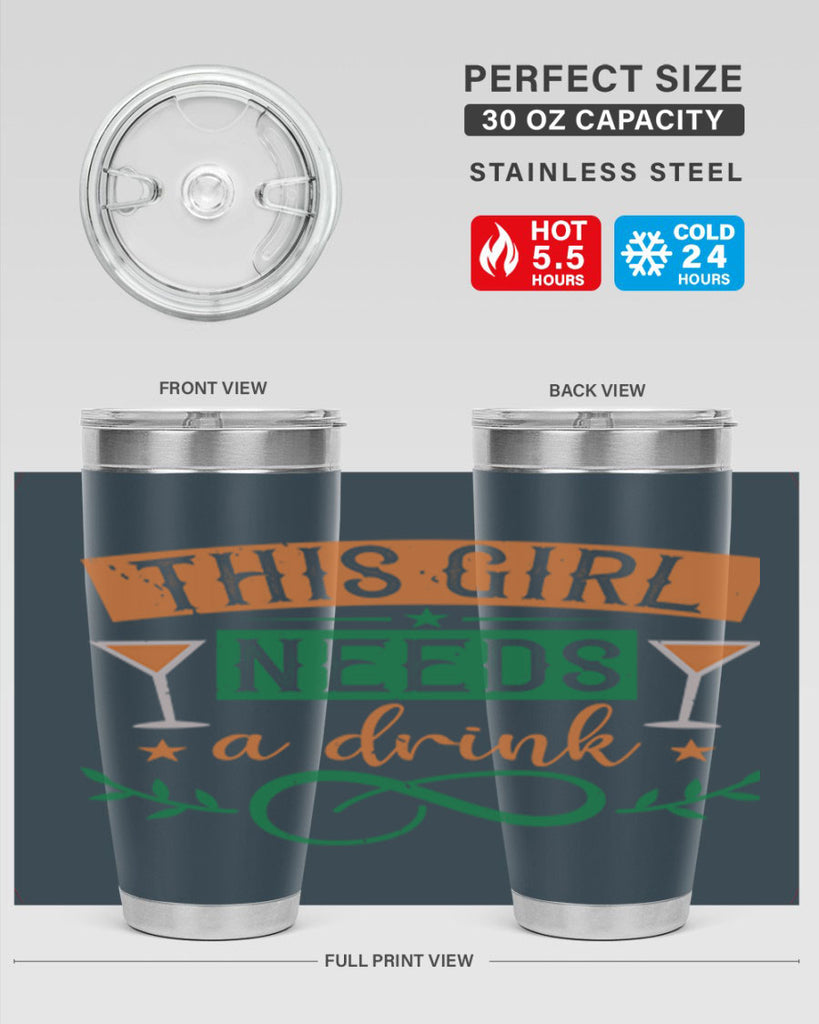 this girl needs a drink 36#- mardi gras- Tumbler