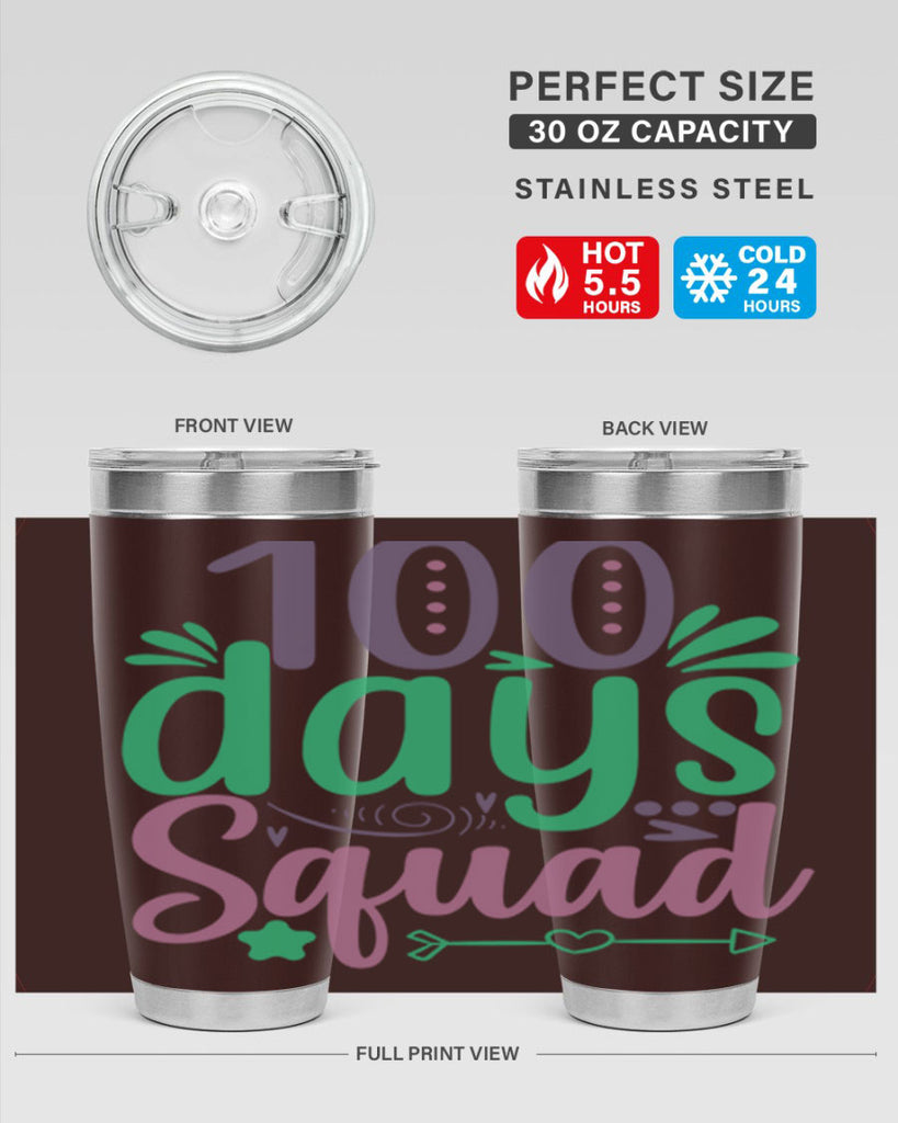 100 days squad 24#- 100 days of school- Tumbler
