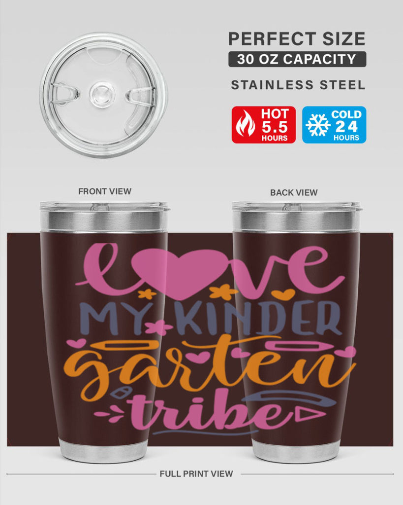 100 love my kinder garten tribe 36#- 100 days of school- Tumbler