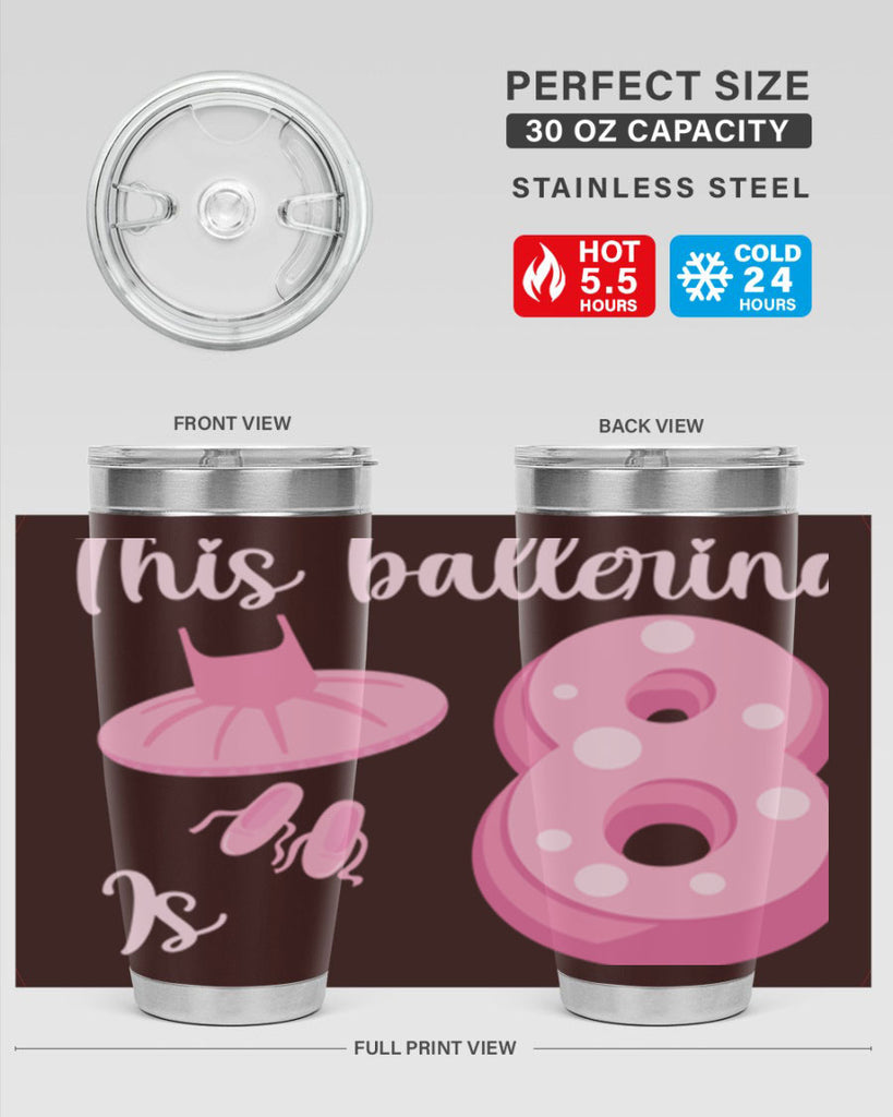 8th Birthday Ballet Dancer Ballerina 2#- ballet- Tumbler