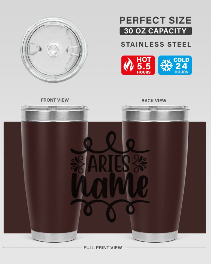Ariesname 112#- zodiac- Tumbler
