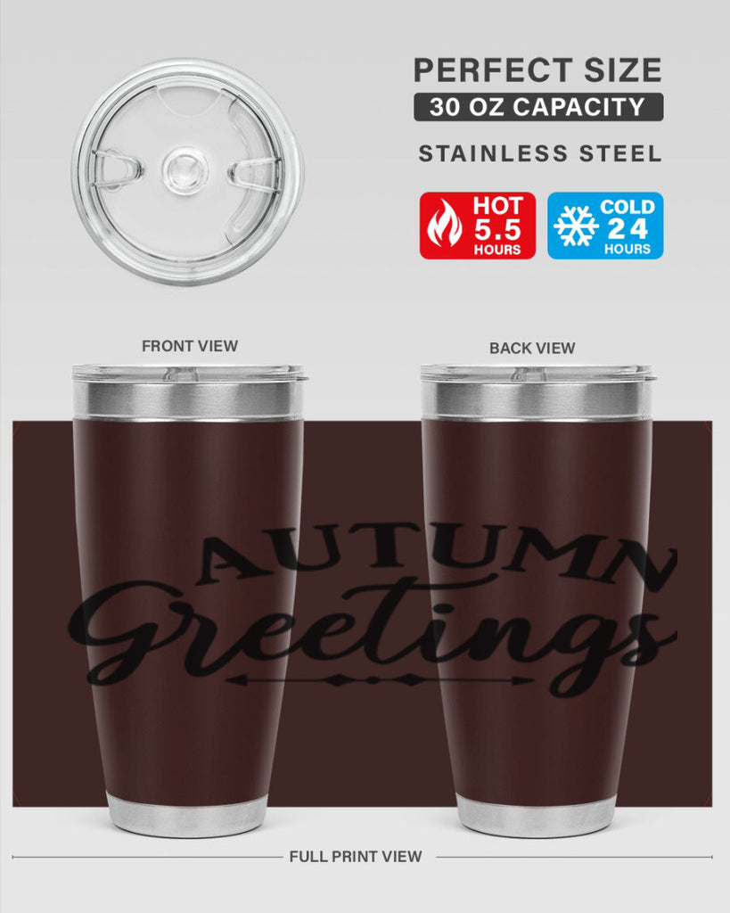 Autumn Greetings 16#- fall- Tumbler