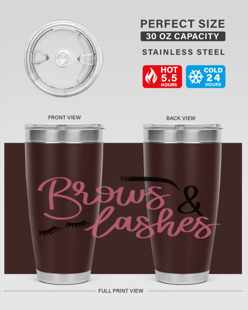 Brows Lashes Style 122#- make up- Tumbler