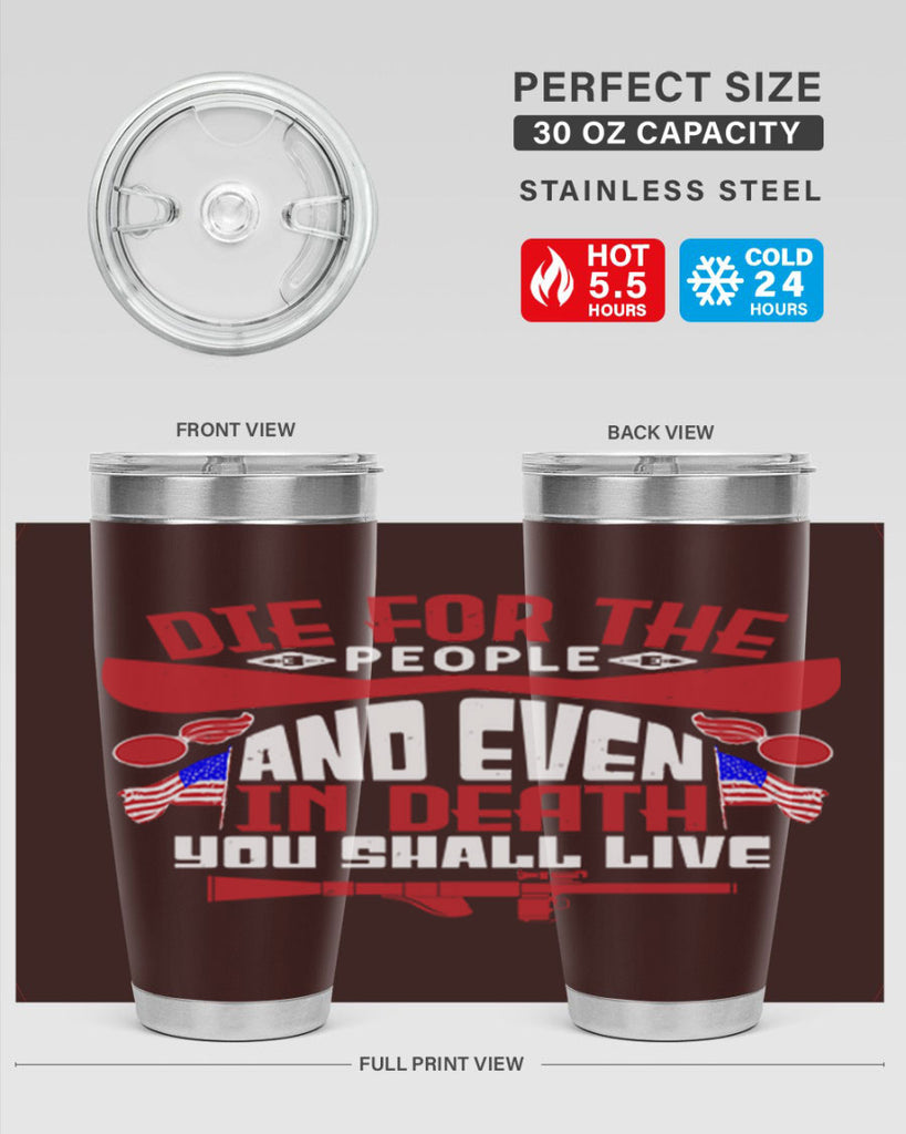 Die for the people and live Style 41#- Fourt Of July- Tumbler