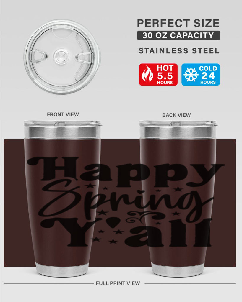 Happy Spring Y'all 164#- spring- Tumbler