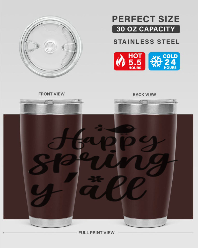 Happy Spring Y'all 167#- spring- Tumbler