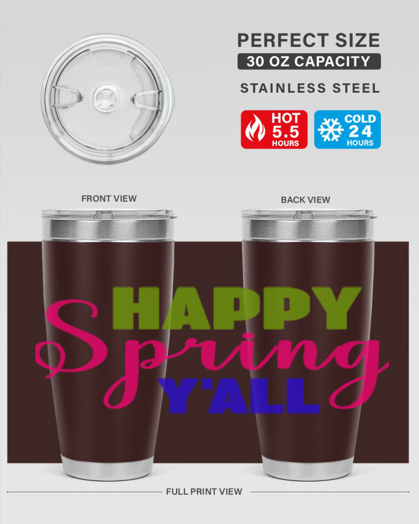 Happy Spring Y'all 168#- spring- Tumbler