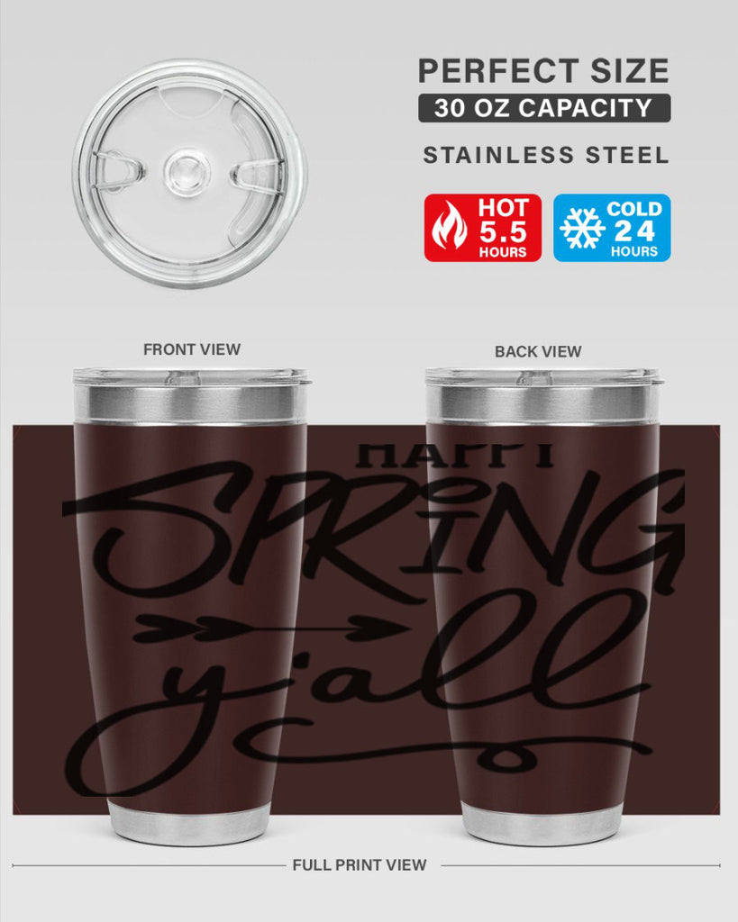 Happy Spring Y'all169#- spring- Tumbler