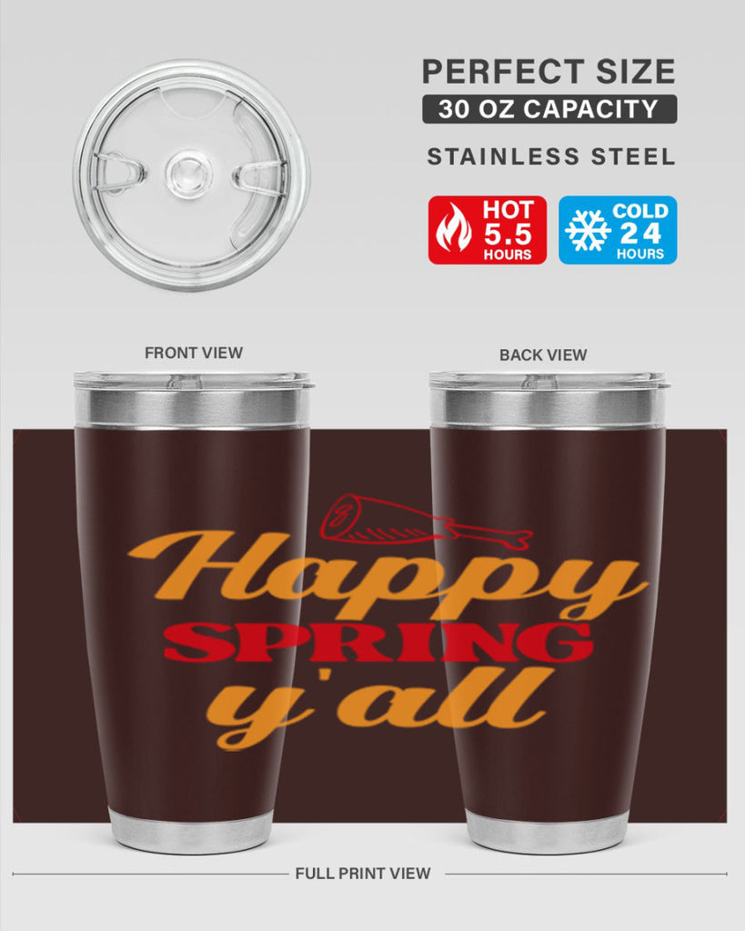 Happy spring y'all 162#- spring- Tumbler