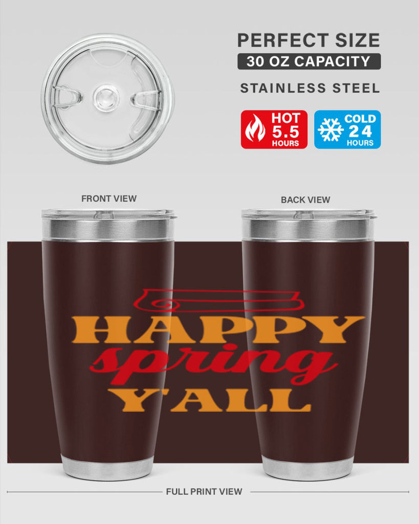 Happy spring y'all 166#- spring- Tumbler