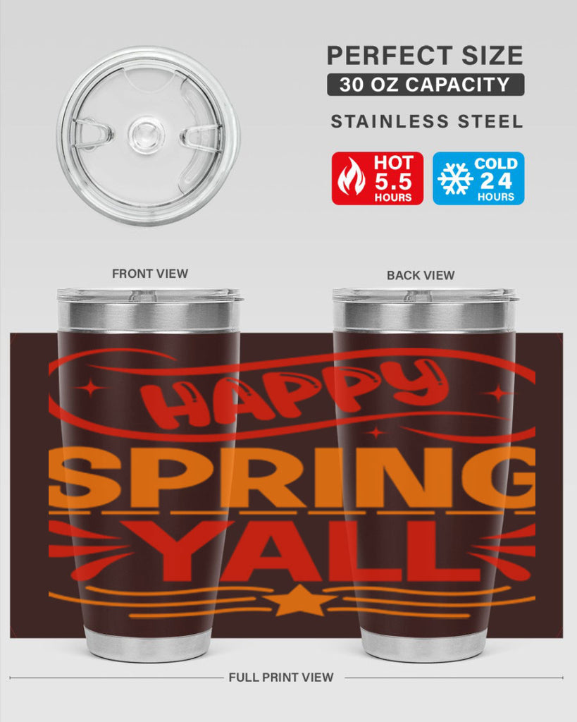 Happy spring yall 172#- spring- Tumbler
