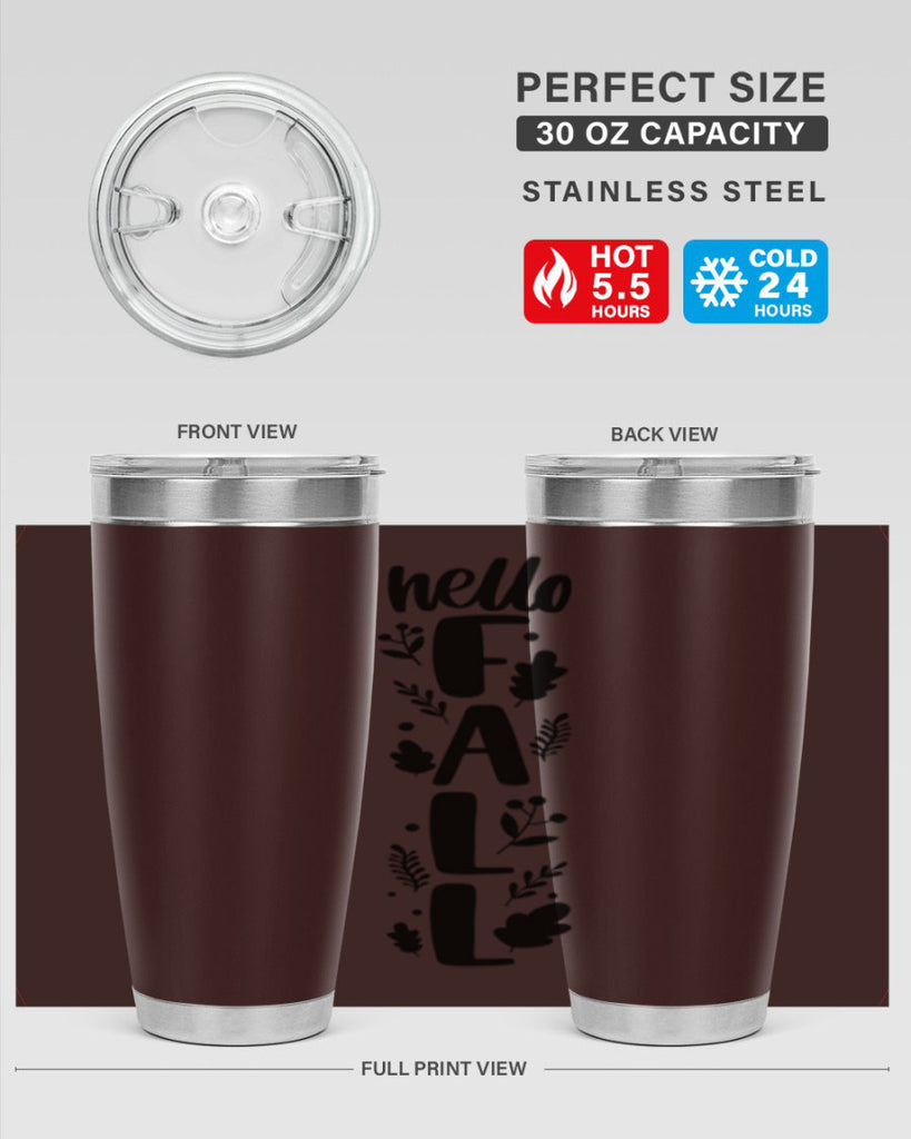 Hello Fall 495#- fall- Tumbler