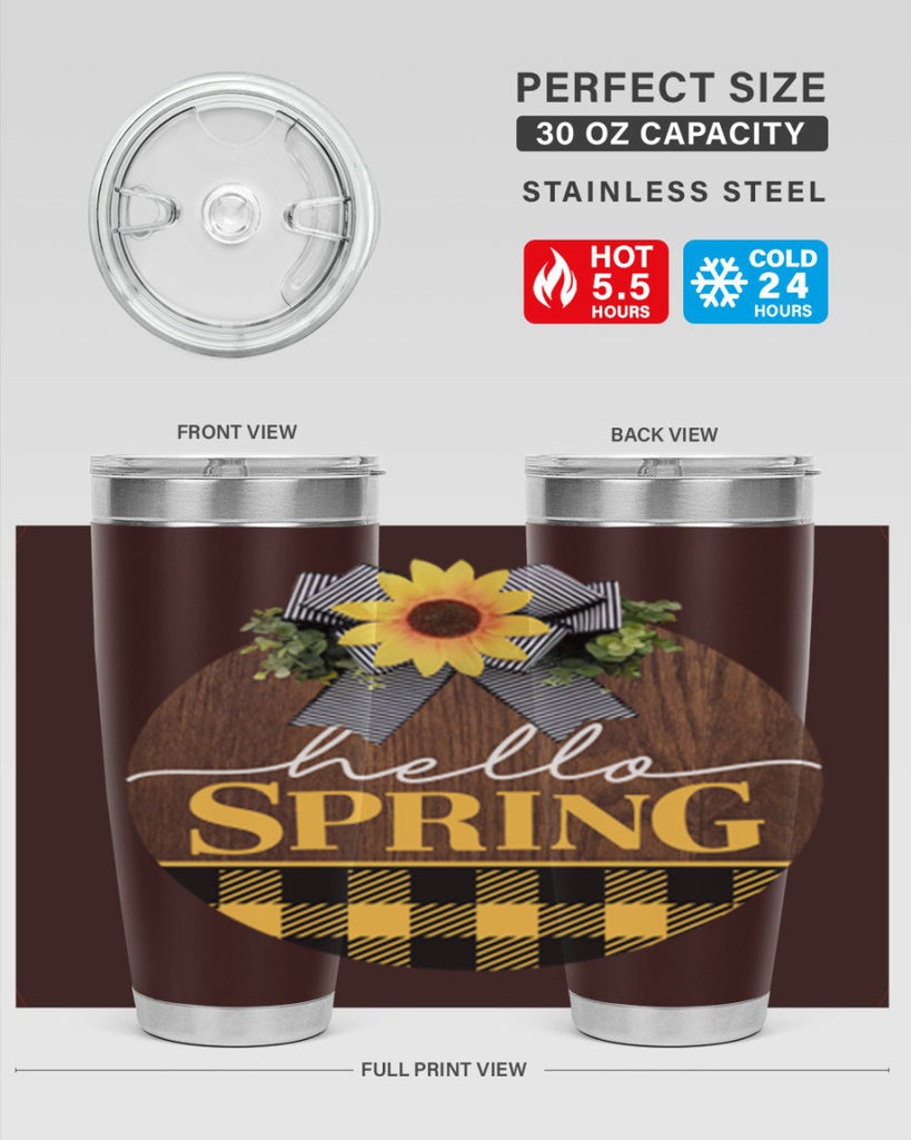 Hello Spring plaid Mockup 204#- spring- Tumbler