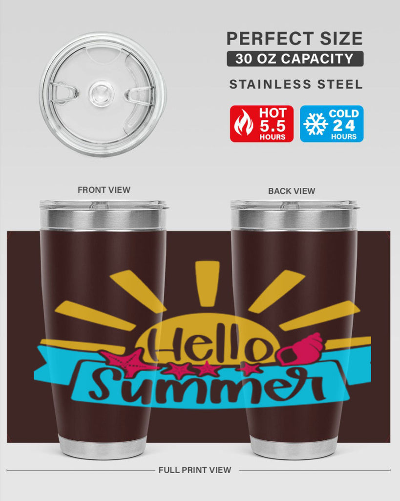 Hello Summer Style 38#- summer- Tumbler