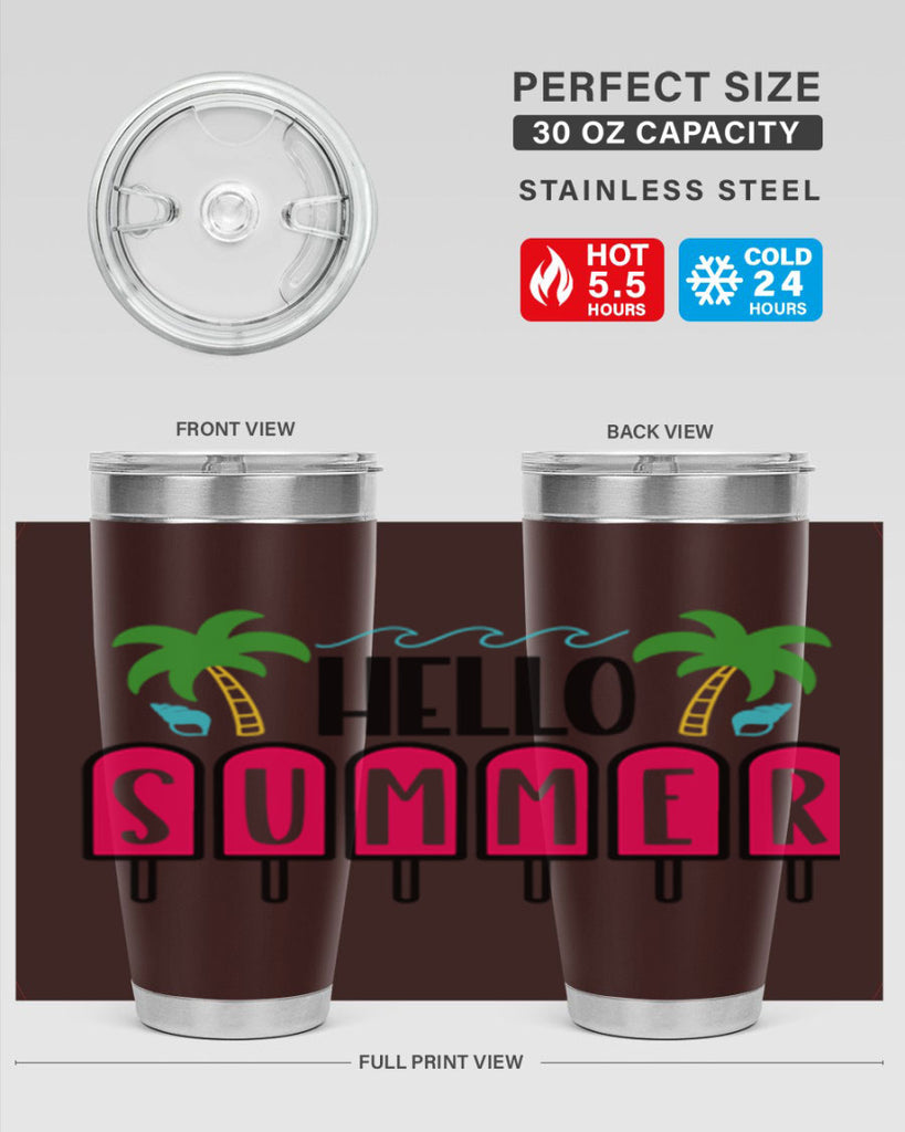 Hello Summer Style 39#- summer- Tumbler