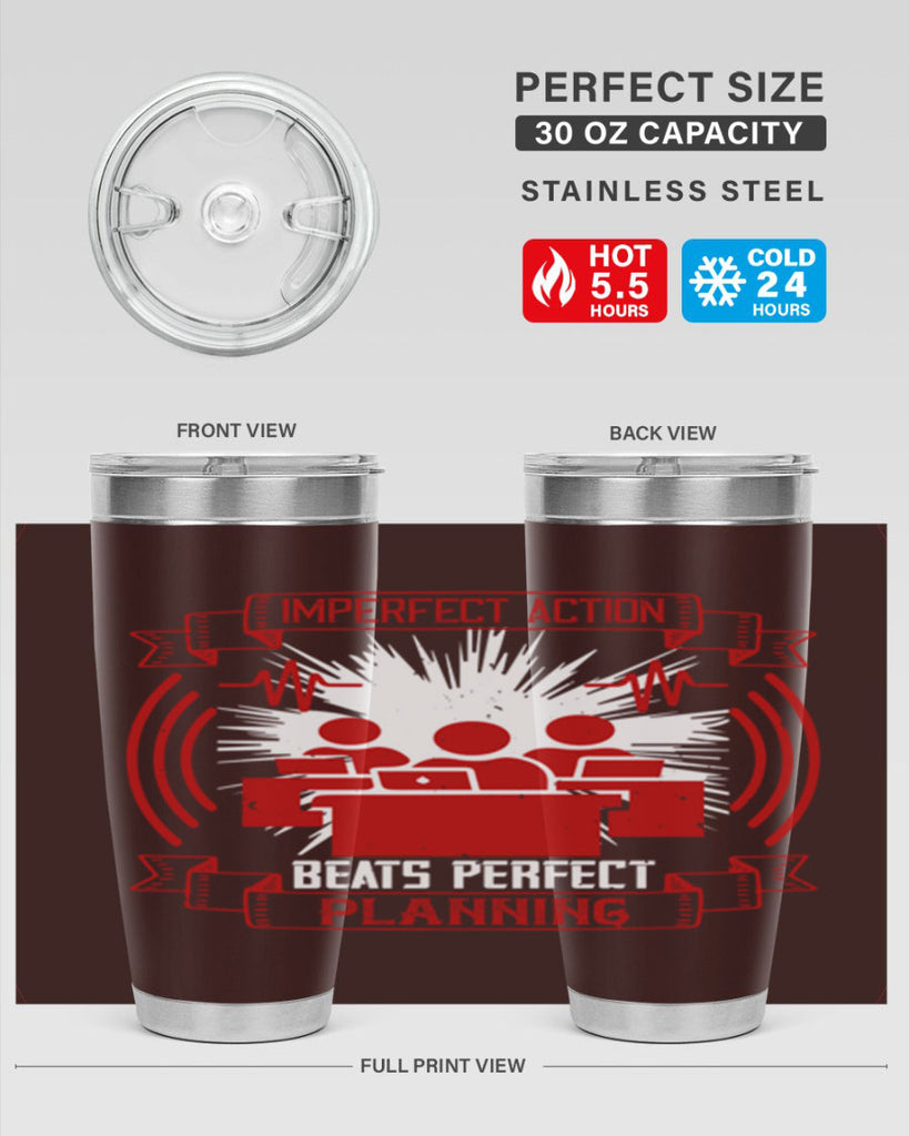 Imperfect action beats perfect planning Style 29#- coaching- tumbler
