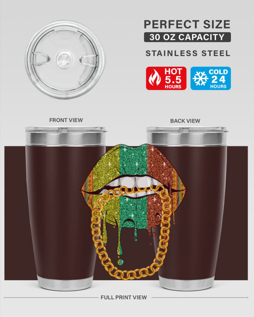 Juneteenth Women Melanin Girl Lips Png 25#- Juneteenth- tumbler