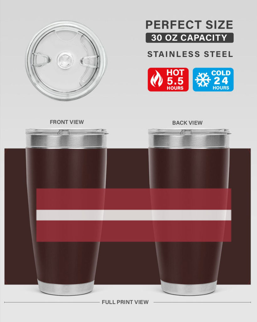Latvia 104#- world flags- Tumbler