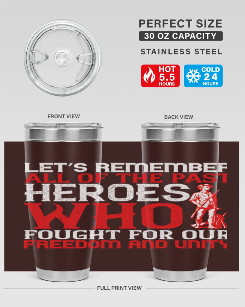 Let’s remember all of the past heroes who fought for our freedom and unity Style 127#- Fourt Of July- Tumbler