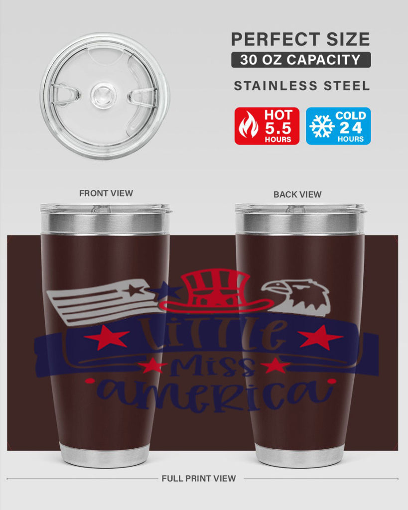 Little Miss America Style 162#- Fourt Of July- Tumbler