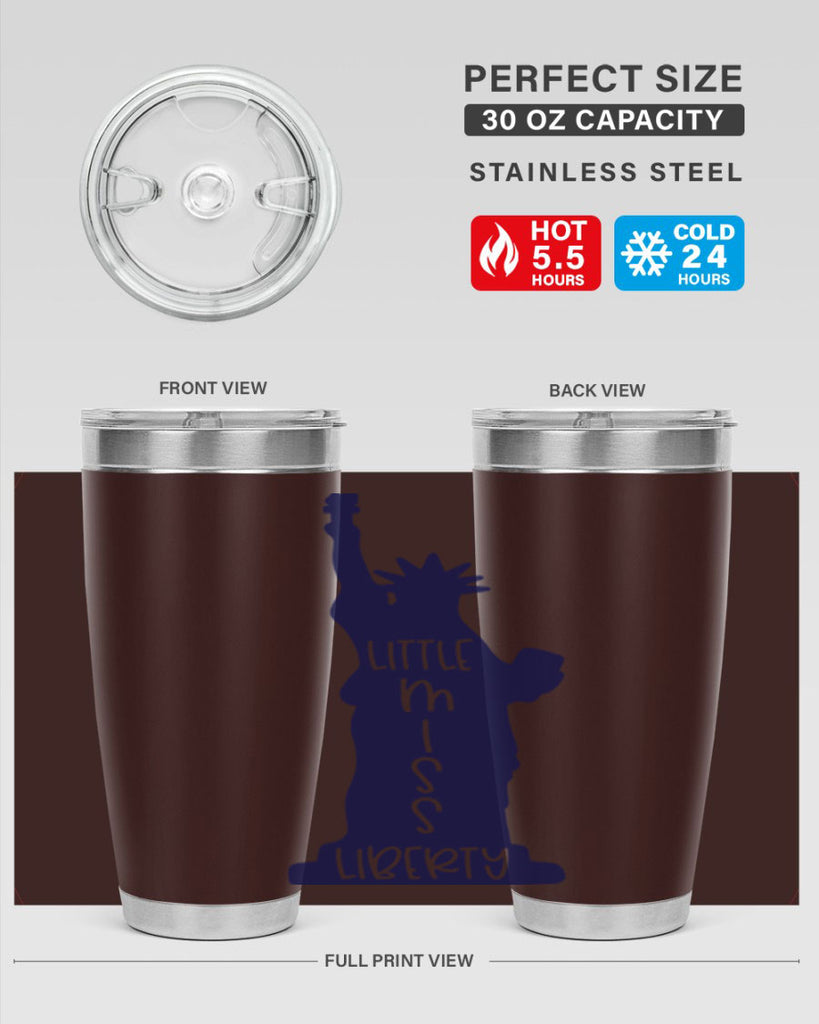 Little Miss Liberty Style 163#- Fourt Of July- Tumbler