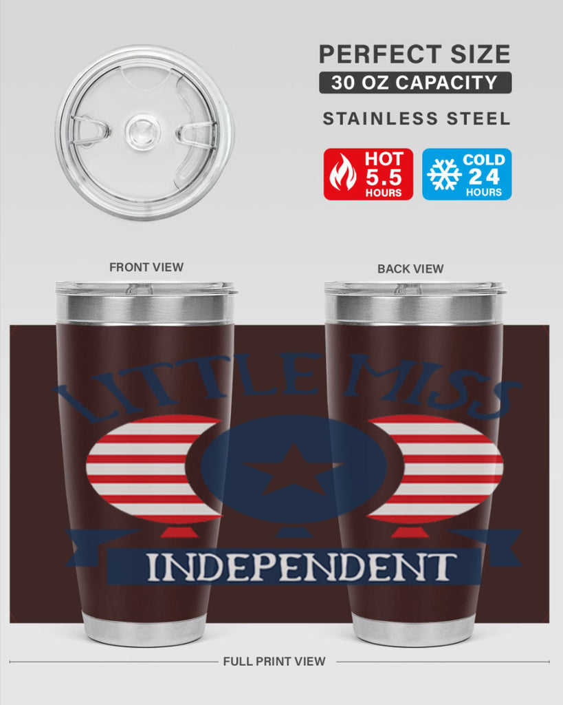 Little miss independent Style 80#- Fourt Of July- Tumbler