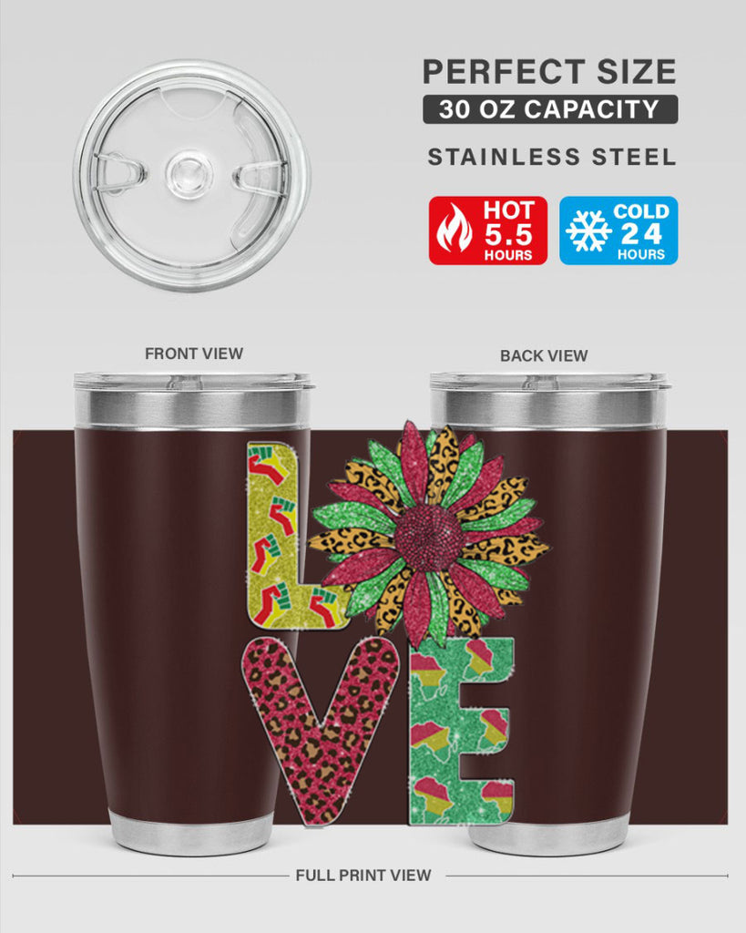 Love Juneteenth Day Fist Sunflower Png 7#- Juneteenth- tumbler