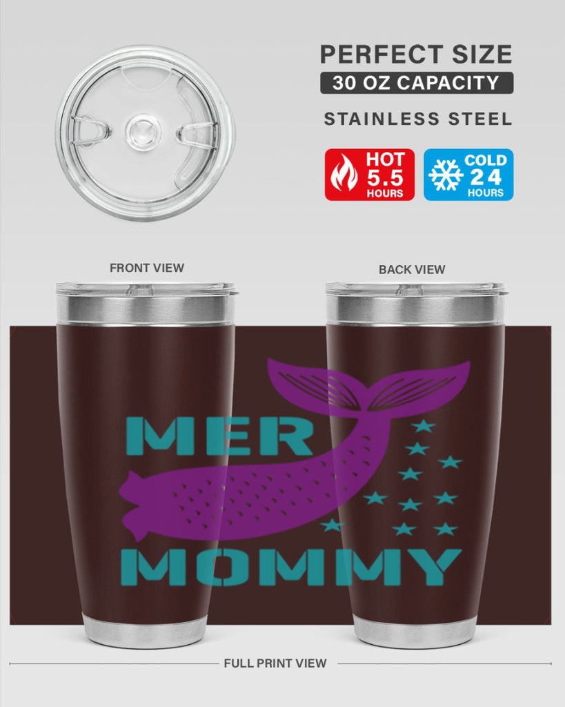 Mer Mommy 342#- mermaid- Tumbler