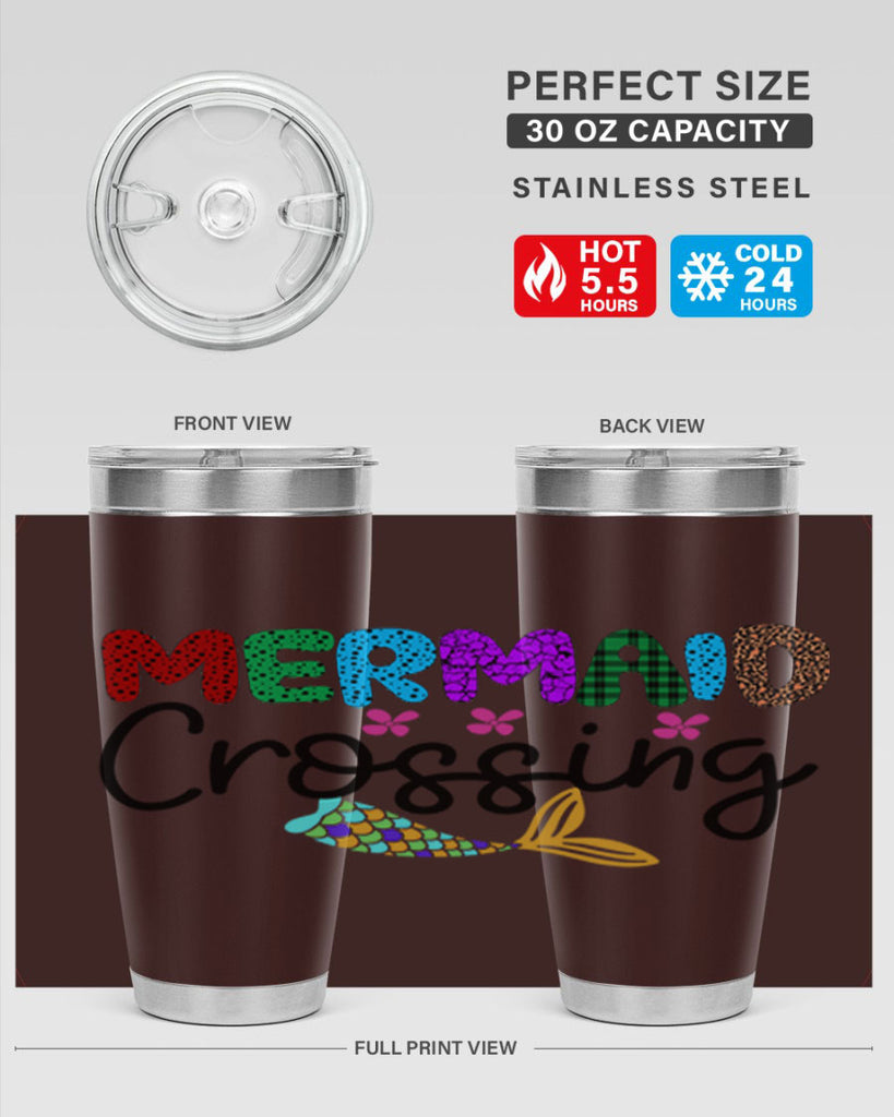 Mermaid Crossing 399#- mermaid- Tumbler