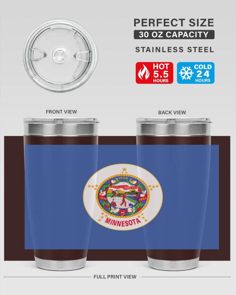 Minnesota 29#- Us Flags- Tumbler