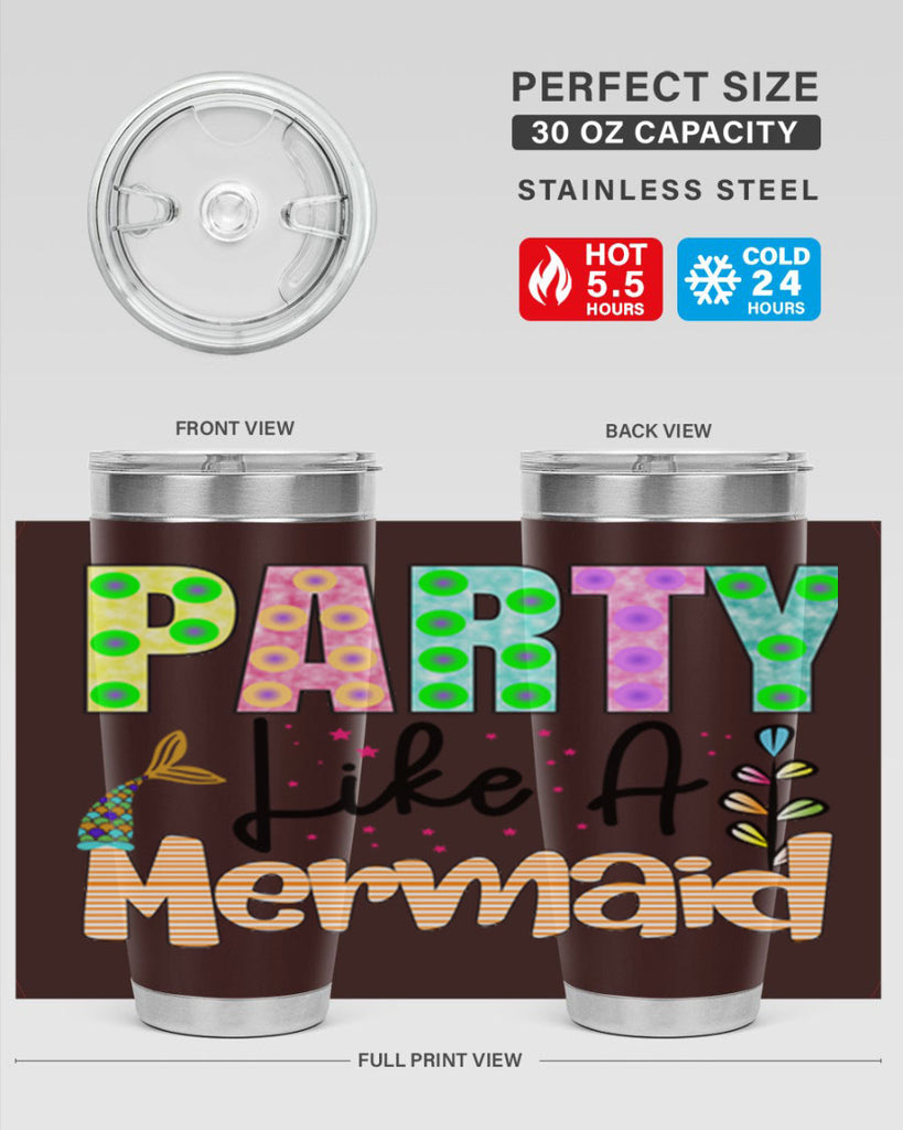 Party Like A Mermaid 538#- mermaid- Tumbler