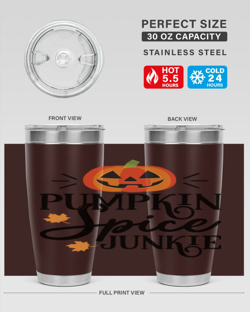 Pumpkinspicejunkie 568#- fall- Tumbler