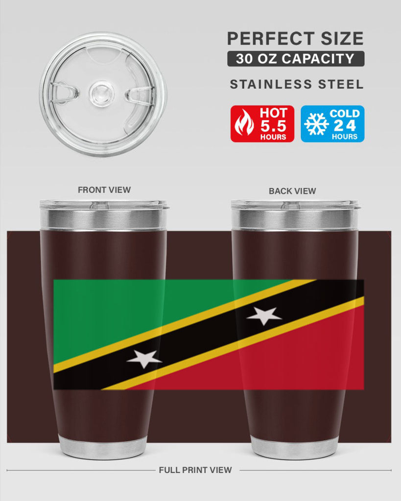 Saint Kitts and Nevis 52#- world flags- Tumbler
