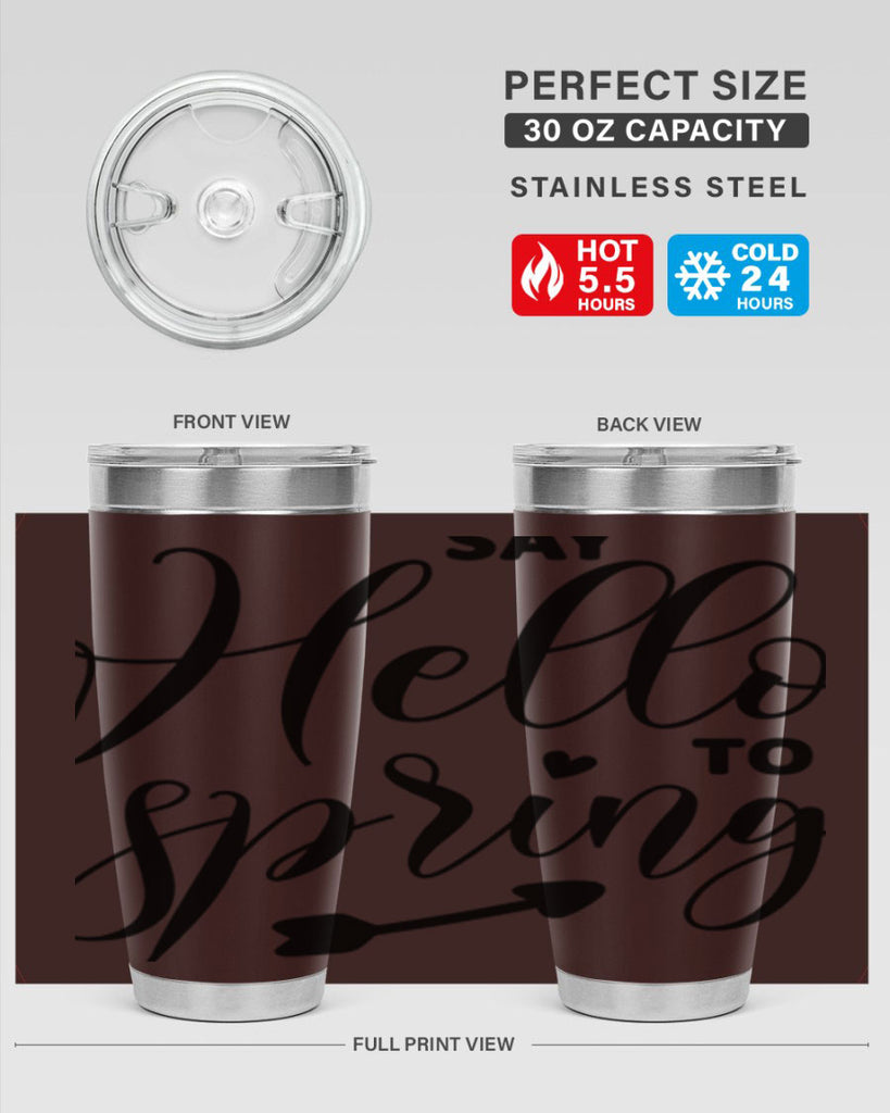 Say Hello to Spring402#- spring- Tumbler