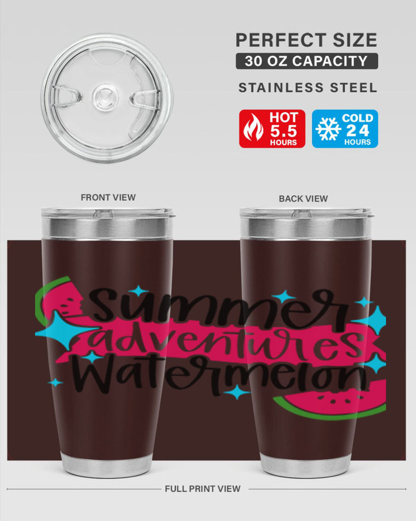 Summer Adventures Watermelon Style 23#- summer- Tumbler
