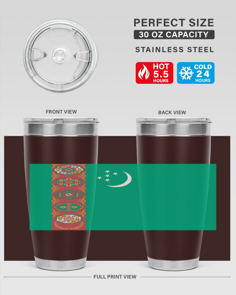 Turkmenistan 16#- world flags- Tumbler