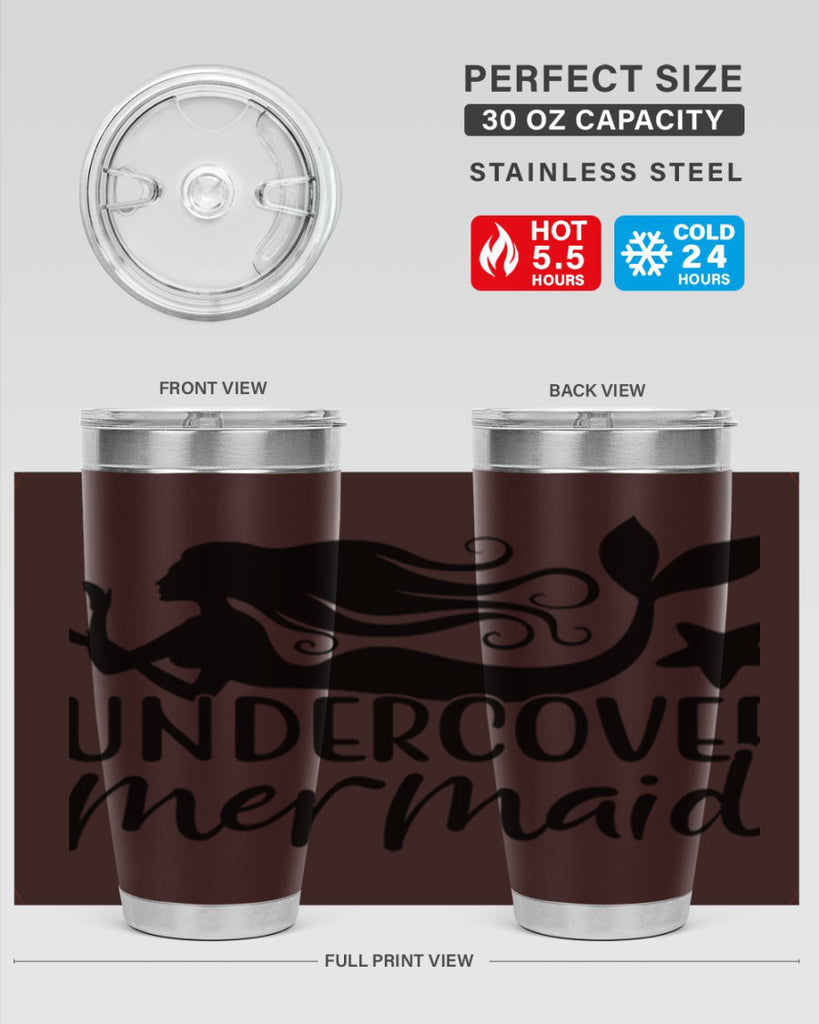 Undercover mermaid 657#- mermaid- Tumbler