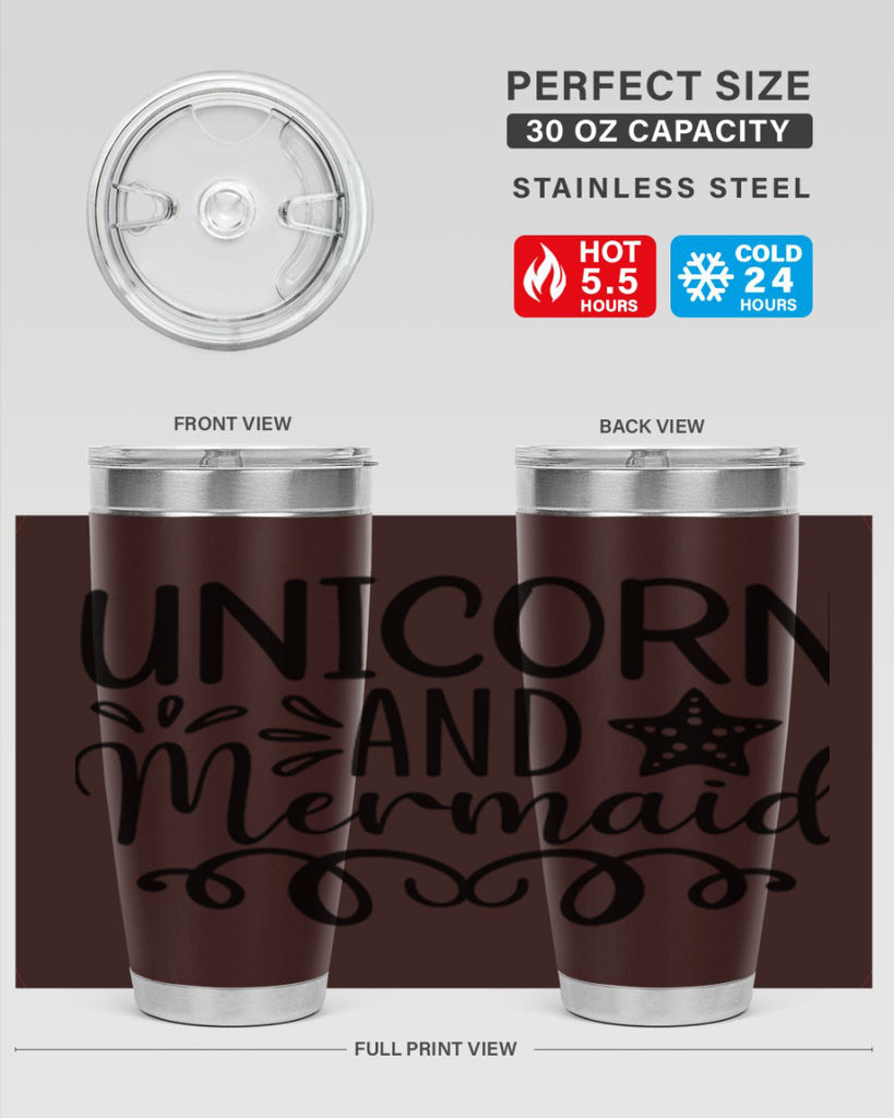 Unicorn And Mermaid 658#- mermaid- Tumbler