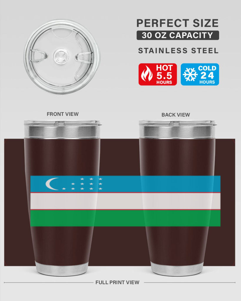 Uzbekistan 8#- world flags- Tumbler