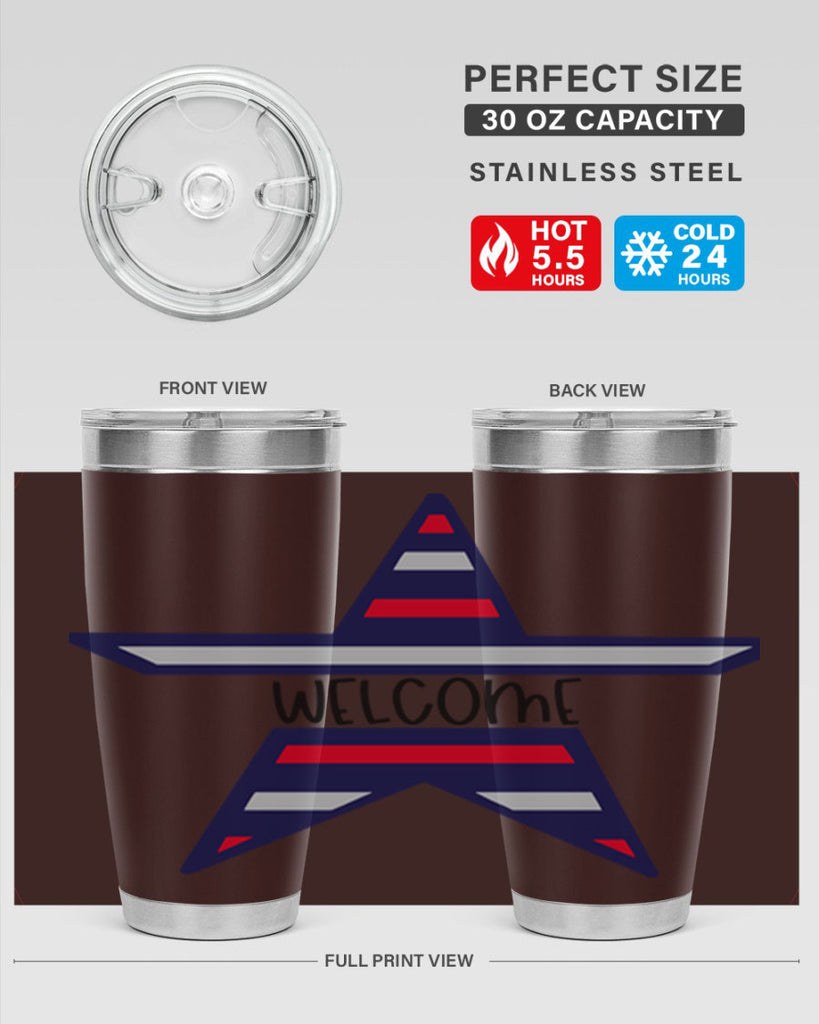 Welcome Style 186#- Fourt Of July- Tumbler