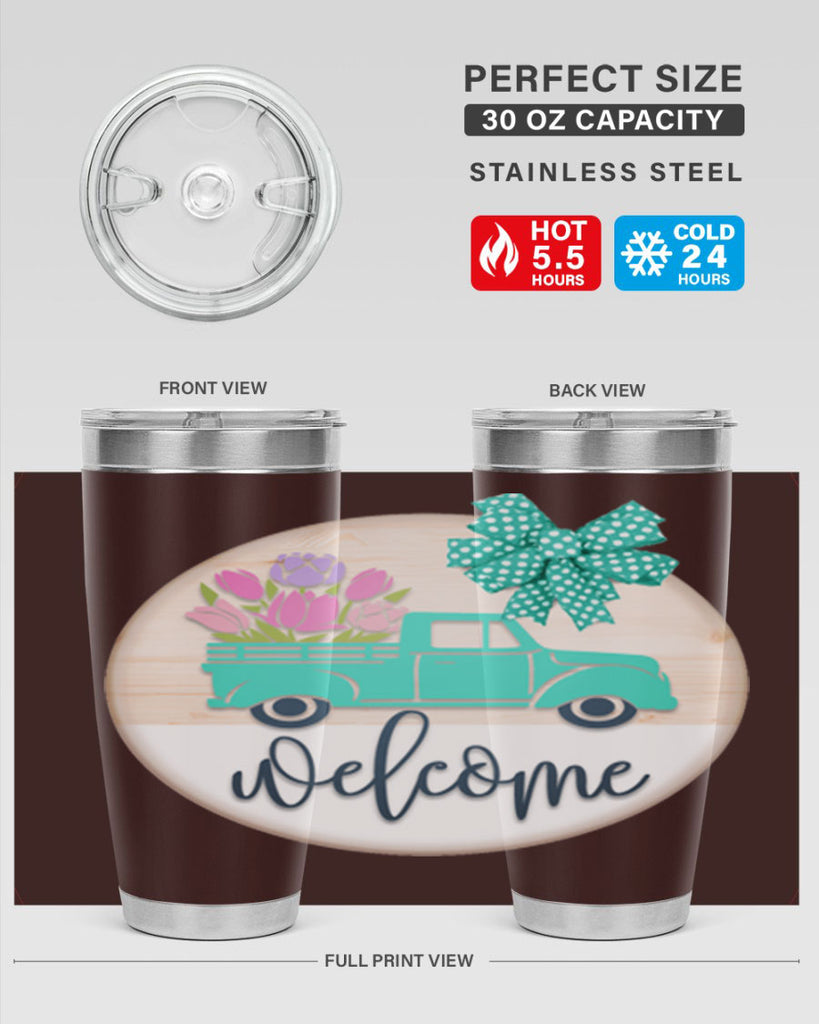 Welcome spring truck Mockup578#- spring- Tumbler