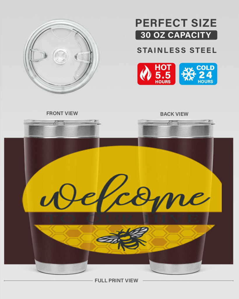 Welcome to our Hive complete yellow590#- spring- Tumbler