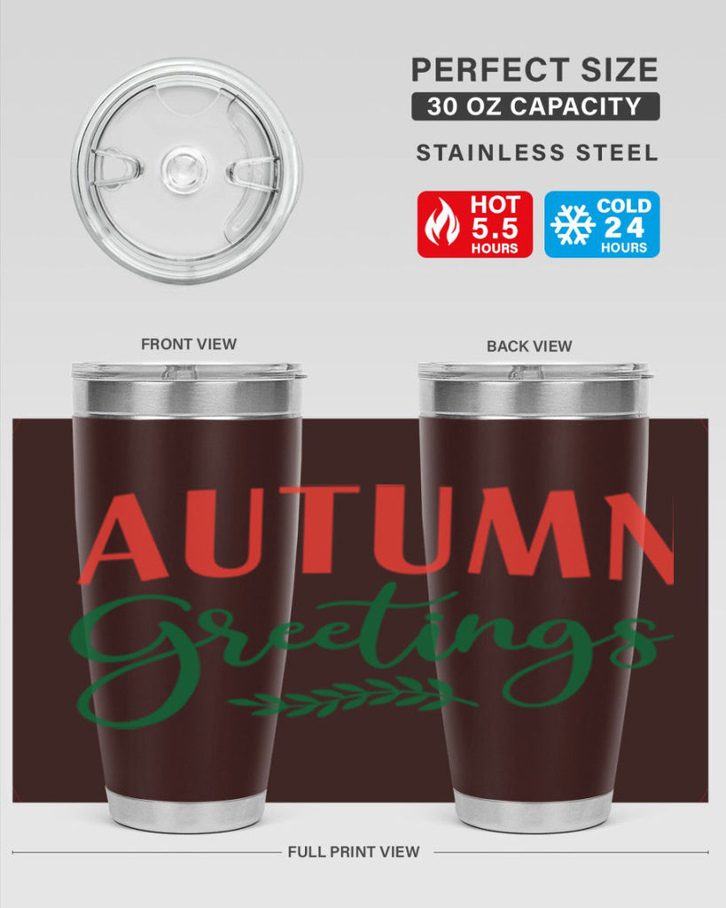 autumn greetings 14#- fall- Tumbler