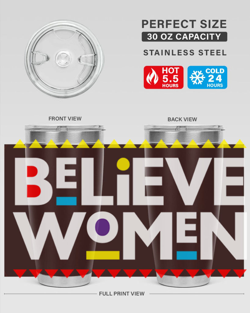 believewomen 254#- black words phrases- Cotton Tank