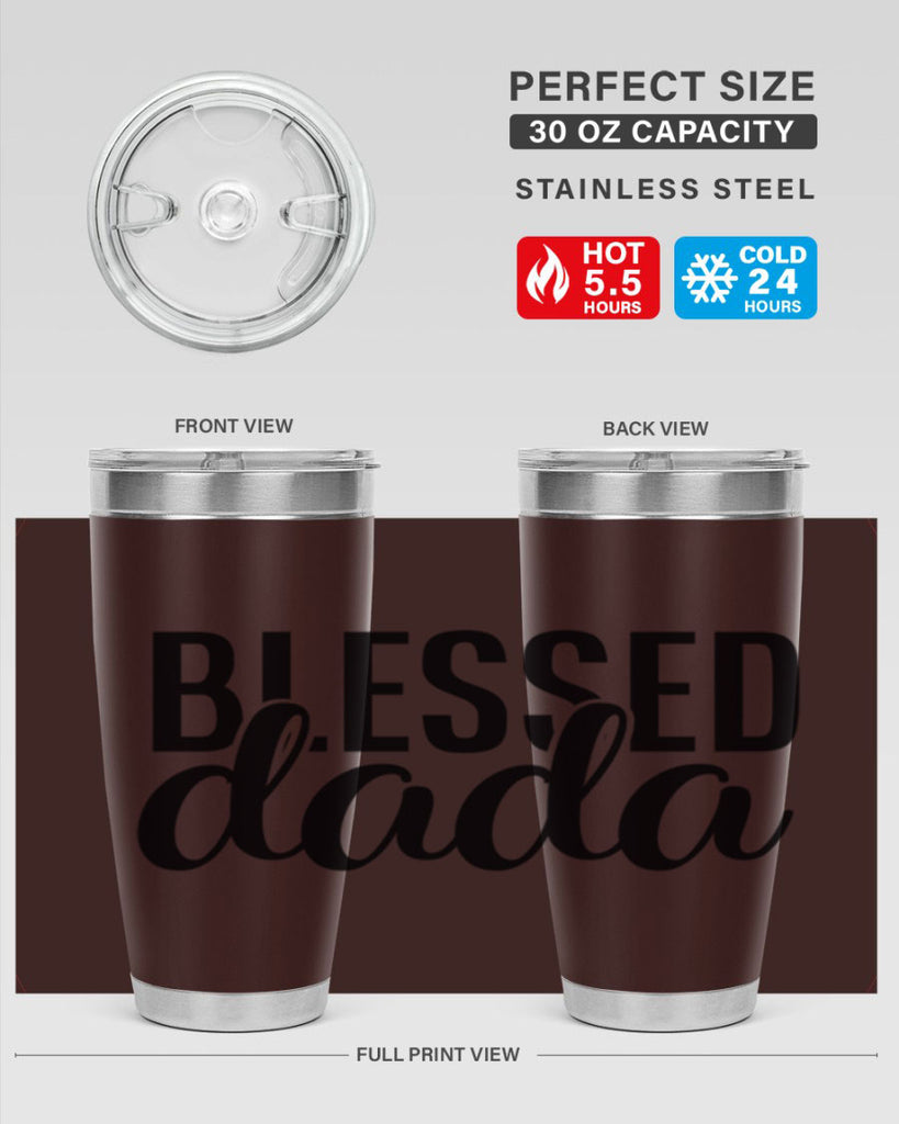 blessed dada 34#- dad- Tumbler
