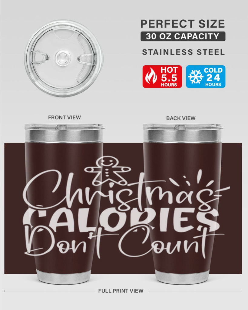 christmas calories dont count 45#- kitchen- Tumbler