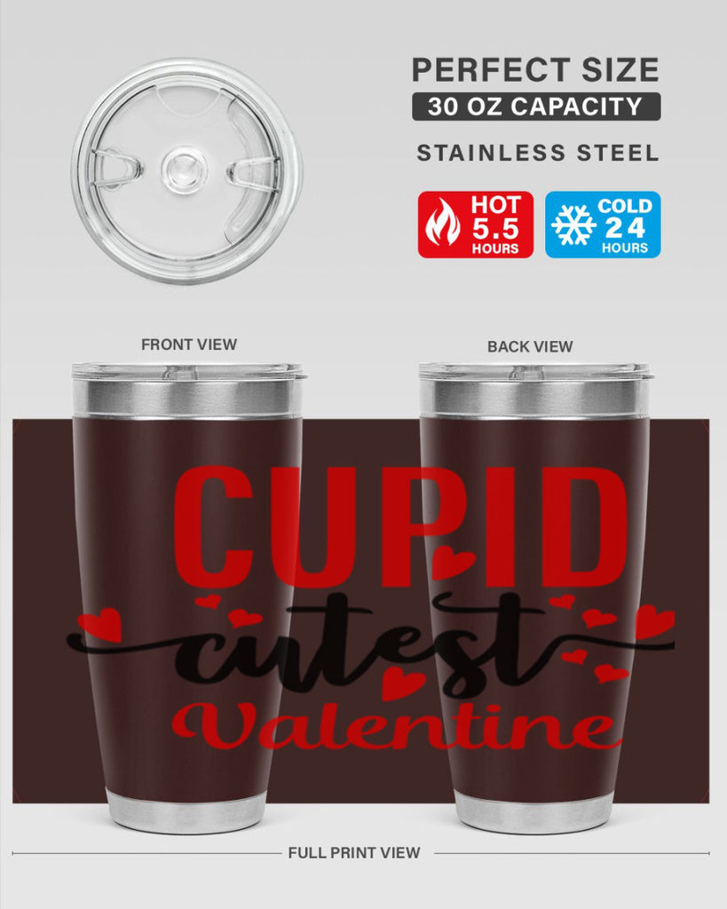 cupid cutest valentine 72#- valentines day- Tumbler
