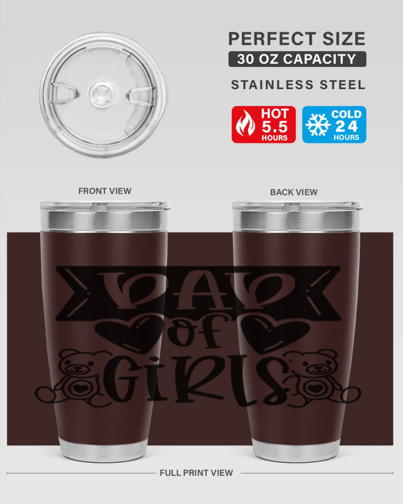dad of girls 60#- fathers day- Tumbler