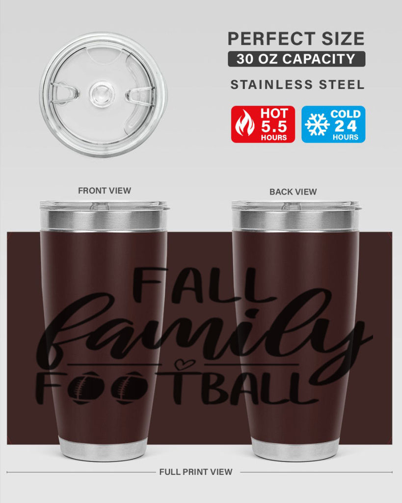 fall family football 100#- fall- Tumbler
