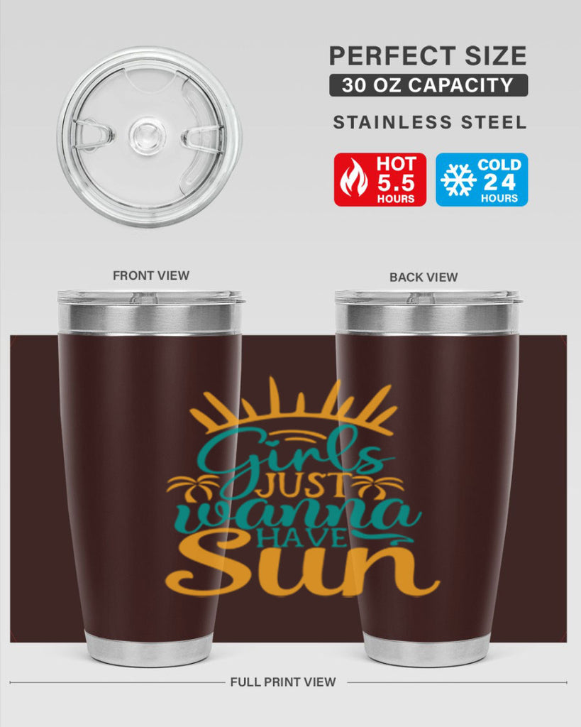 girls just wanna have sun Style 102#- summer- Tumbler